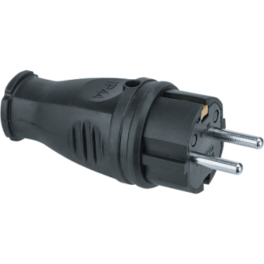 Вилка каучук прямая 16А 230В с з/к IP44 Navigator 61 368