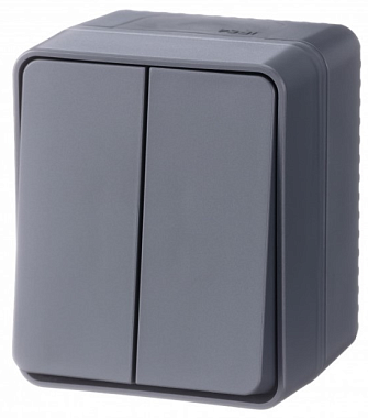 Выключатель 2 ОП IP54 10АХ SE AtlasDesign Profi54 антрацит