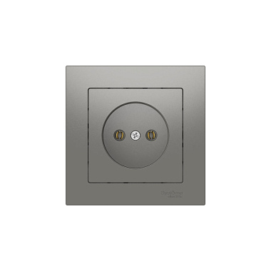 Розетка 1 СП 16А безвинт. зажим SE AtlasDesign сталь