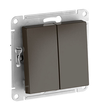 Выключатель 2 СП 10АХ сх.5 механизм безвинт. зажим SE AtlasDesign мокко