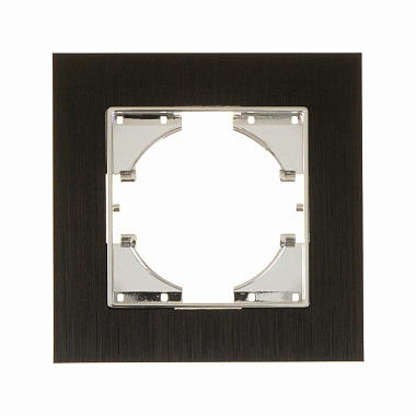 Рамка 1-постовая Gusi Electric Ugra аллюминий, цвет чёрный