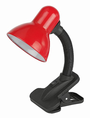 Светильник-прищепка настольный ЭРА N-212-E27-40W-R красный Б0035061