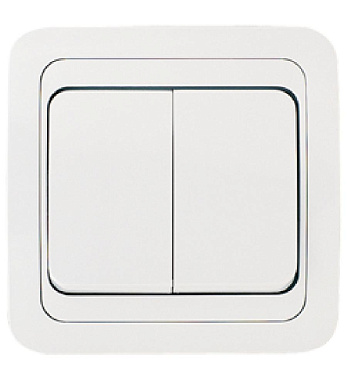 Выключатель 2 СП 10А Makel Mimoza белый