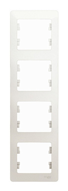 Рамка 4-постовая вертикальная SE Glossa перламутр