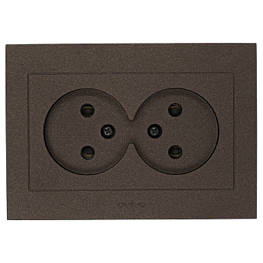 Розетка 2 СП 16А Ovivo Grano мокко
