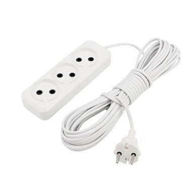 Удлинитель 3*10 м 2х0,75мм²  белый Rexant