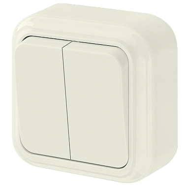 Выключатель 2 ОП  6А Bylectrica Пралеска бежевый
