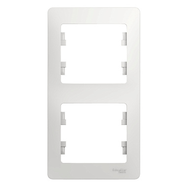 Рамка 2-постовая вертикальная SE Glossa белый
