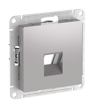 Лицевая панель розетки 1-местной для функций типа Keystone SE Atlasdesign алюминий