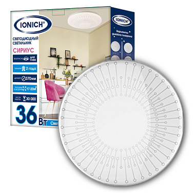 Светильник светодиодный ILED-SMD2835-СПБ2160 "Сириус"-36-2500-230-6500-350-IP20 Ionich