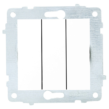 Выключатель 3 СП 10А механизм Ovivo белый