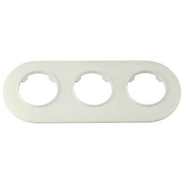 Рамка 3-постовая круглая Bylectrica Прованс бежевый