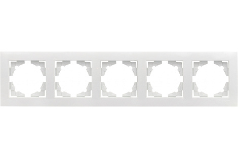 Рамка 5-постовая EKF Валенсия белый