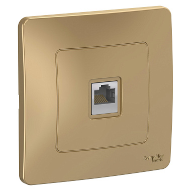 Розетка 1 СП комп. RJ45 кат.5e SE Blanca титан