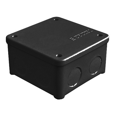 Коробка расп. ОП  85х85х45мм IP54 7 вводов крышка на винтах черный E.p.plast