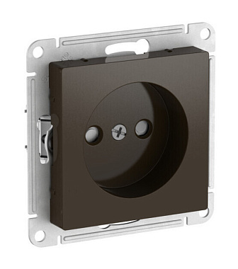 Розетка 1 СП 16А с з/шт механизм безвинт. зажим SE AtlasDesign мокко
