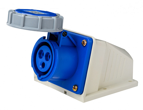 Розетка 123 стационарная 2Р+PЕ 32А 220В IP67 PC-103 DEKraft