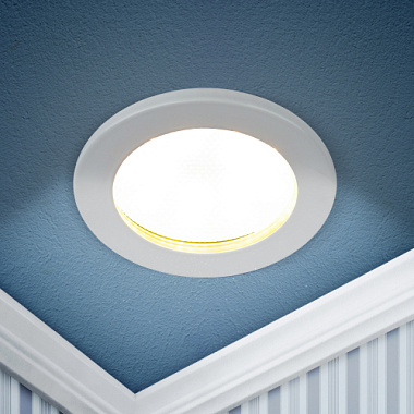 Светильник точечный под лампу Gx53 IP44 белый ЭРА Б0055809