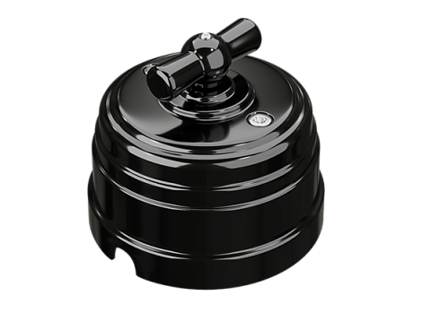 Выключатель 1-кл. проходной пластиковый МезонинЪ Усадьба черный