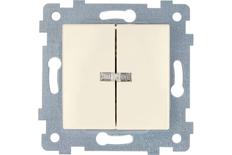 Выключатель 2 СП 10А с подсв. механизм Кунцево-Электро Мария слоновая кость