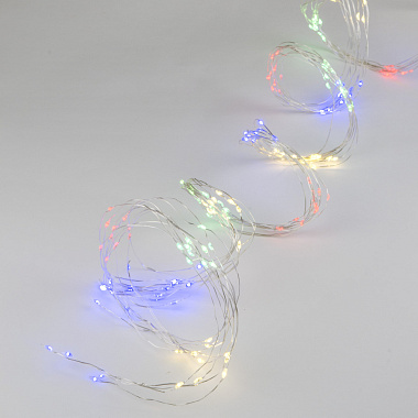 Гирлянда светодиодная «Лучи росы» 2м 10 нитей 200 светодиод. разноцв. свет провод прозрачный ТМ Uniel