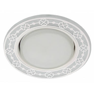 Светильник ЭРА декор cо светодиодной подсветкой GX53, белый/белый Б0037391