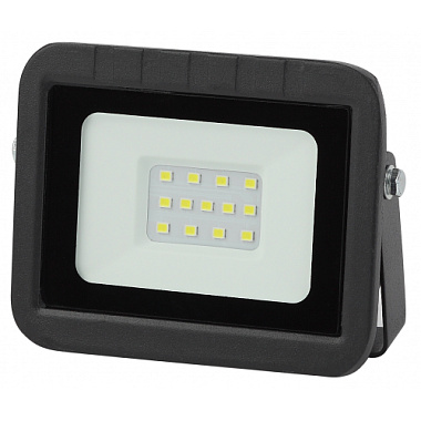 Прожектор светодиодный  10Вт 6500К IP65 950Лм черный ЭРА Б0043558