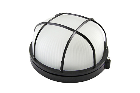 Светильник КМЧ 1*60Вт черный/круг/решетка IP54 НБП 03-60-002 УХЛ1 (инд. уп.) Svet