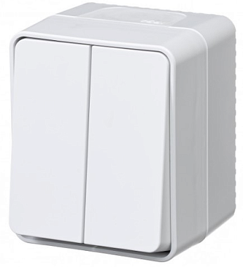 Выключатель 2 ОП IP54 10АХ SE AtlasDesign Profi54 белый