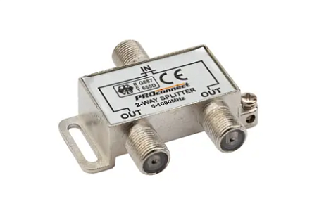 Делитель ТВ х 2 под F разъём 5-1000 МГц  PROconnect