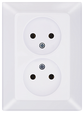 Розетка 2 СП 16А Ne-ad Aras белый