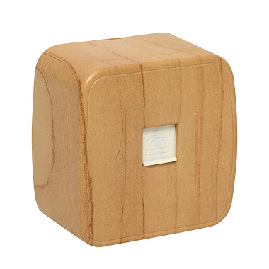 Розетка 1 ОП телефонная RJ11 EKF Минск светлое дерево