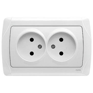 Розетка 2 СП 10А Viko Carmen белый