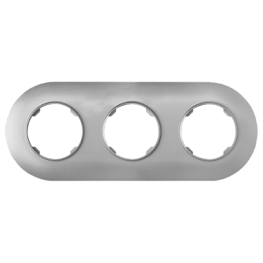 Рамка 3-постовая круглая Bylectrica Прованс серебро