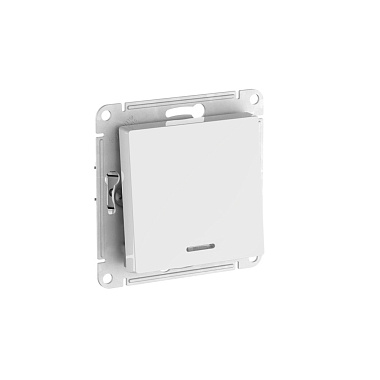 Выключатель 1 СП 10АХ с подсв. сх.1а механизм безвинт. зажим SE AtlasDesign белый