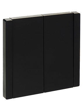 Выключатель 2 СП 10А проходной IEK FP107 Forte&Piano черный