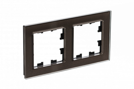 Рамка 2-постовая орг. стекло SE AtlasDesign Nature мокко