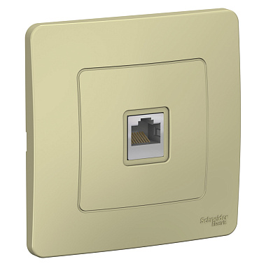 Розетка 1 СП комп. RJ45 кат.5e SE Blanca бежевый