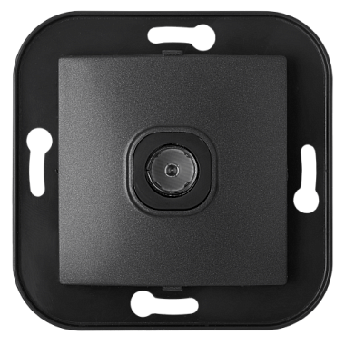 Розетка 1 СП TV оконечная механизм Bylectrica Уют графит