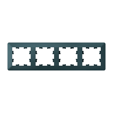 Рамка 4-постовая SE AtlasDesign Air изумруд/дымчатый черный