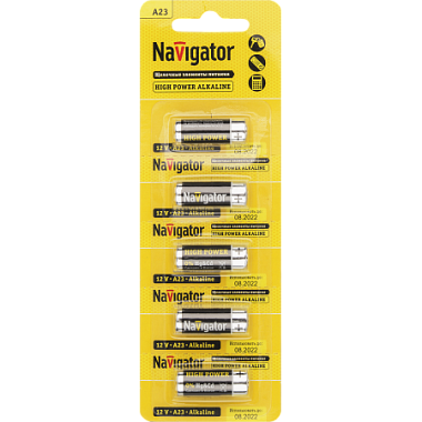 Элемент питания (A23) щелочной Alkaline 12V 5BL Navigator 61 464