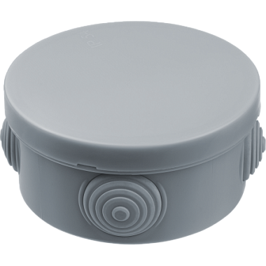 Коробка расп. ОП D=85мм, Н=40мм IP54 4 ввода серый Navigator 93 250