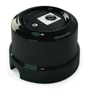 Розетка телевизионная TV Retrika матовый черный