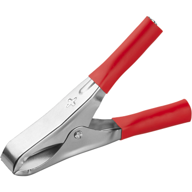 Зажим "крокодил"  15А 75мм (25шт красн/упак) Онлайт 90 180