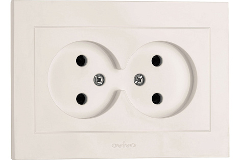 Розетка 2 СП 16А Ovivo Mina крем