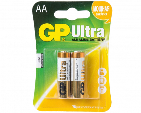 Элемент питания (AA) щелочной LR6 Alkaline 1,5V 2BL GP Ultra