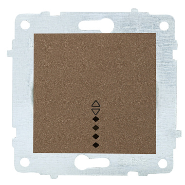 Выключатель 1 СП 10А проходной с подсв. механизм Ovivo мокко