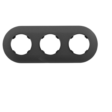 Рамка 3-постовая круглая Bylectrica Прованс графит