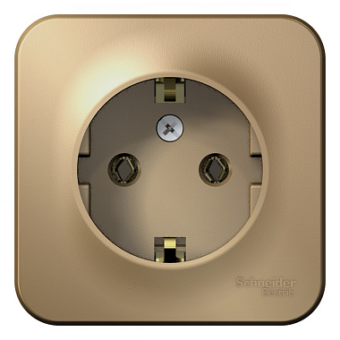 Розетка с заземлением 1 ОП 16А SE Blanca титан