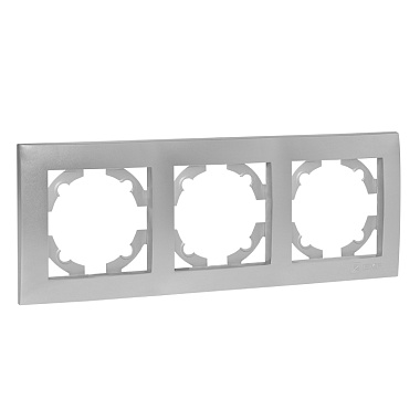 Рамка 3-постовая EKF Валенсия сталь